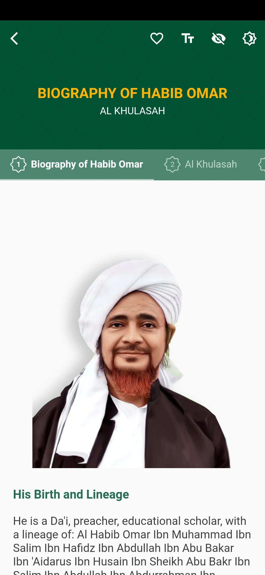 Al Khulasoh Habib Omar screenshot